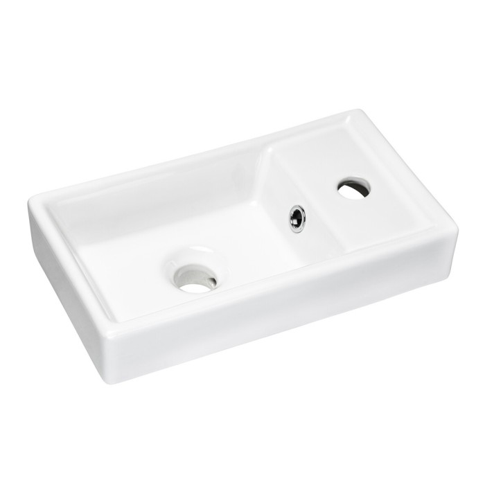 Lavabo incasso CITY 40 cm compatto ceramica bianco lucido design morbido