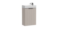 Vasque à encastrer CITY 40 cm compacte céramique blanc brillant design doux