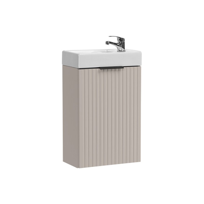 Lavabo incasso CITY 40 cm compatto ceramica bianco lucido design morbido