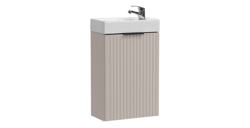 Vasque à encastrer CITY 40 cm compacte céramique blanc brillant design doux