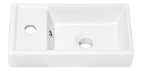 Vasque à encastrer CITY 40 cm compacte céramique blanc brillant design doux