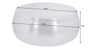 Table basse TRIANE ronde 70cm argentée dimensions