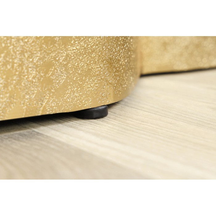 Lage tafel TRIANE goud in organische vorm – Glanzend aluminium asymmetrisch ontwerp