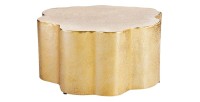 Table basse TRIANE dorée asymétrique