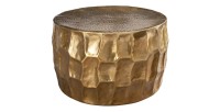 Table basse TRIANE ronde dorée 70cm