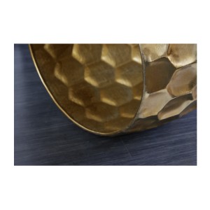 Zoom sur l'intérieur de la table basse TRIANE doré 70cm
