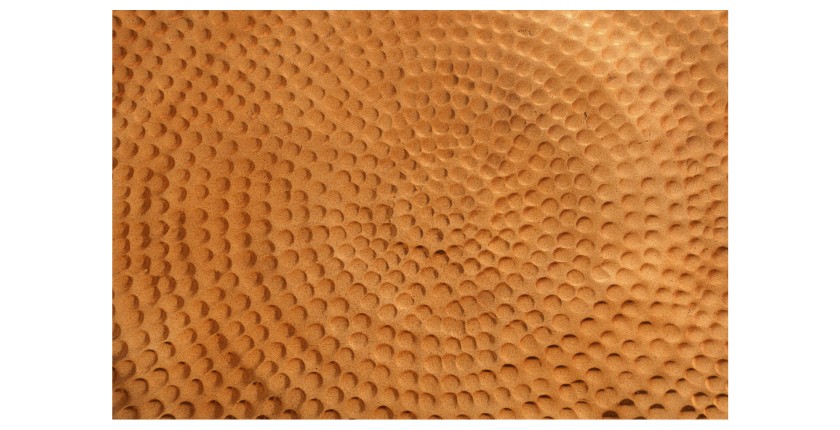 Zoom sur la texture de la table basse TRIANE bronze ronde 80cm