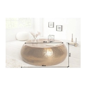 Table basse TRIANE bronze ronde 80cm dimensions