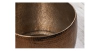 Zoom sur l'intérieur de la table basse TRIANE bronze ronde 80cm
