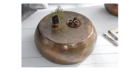Table basse TRIANE cuivre ronde 80cm vue de haut