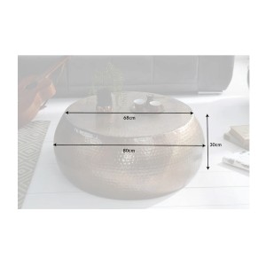 Table basse TRIANE cuivre ronde 80cm dimensions