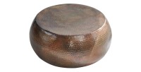 Table basse TRIANE cuivre ronde 80cm