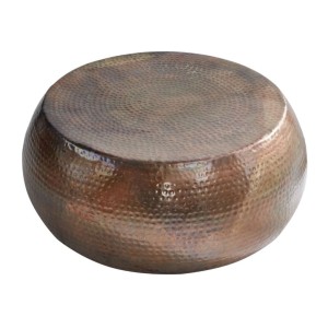 Table basse TRIANE cuivre ronde 80cm