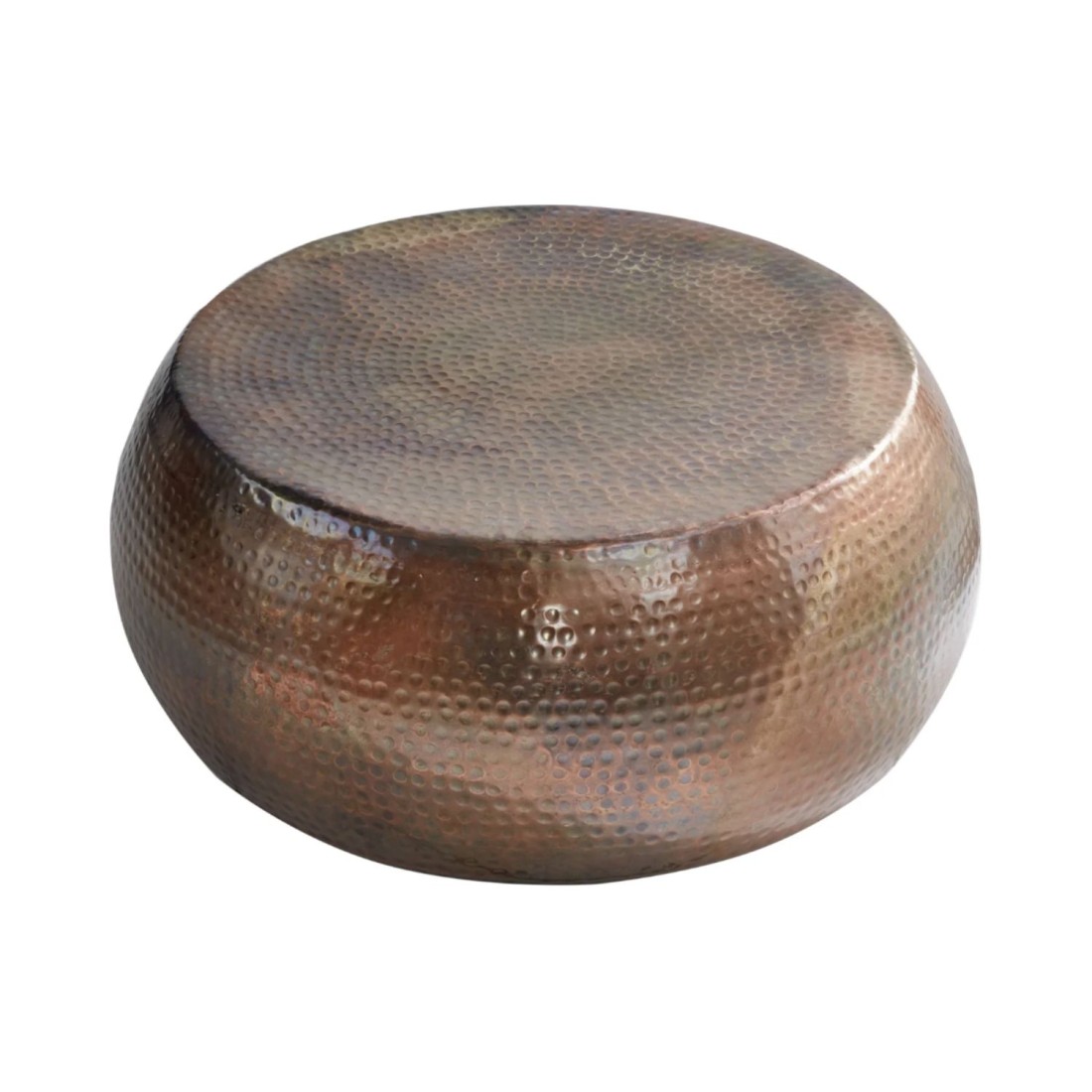 Table basse TRIANE cuivre ronde 80cm