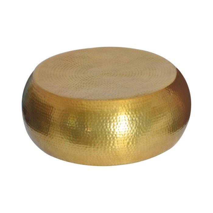 Table basse TRIANE ronde dorée 80cm