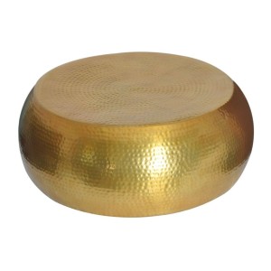 Table basse TRIANE ronde dorée 80cm