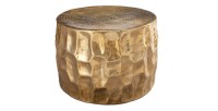 Table basse TRIANE ronde dorée 55cm