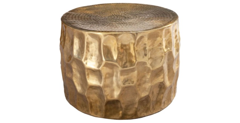 Table basse TRIANE ronde dorée 55cm
