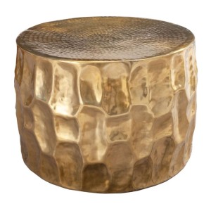 Table basse TRIANE ronde dorée 55cm