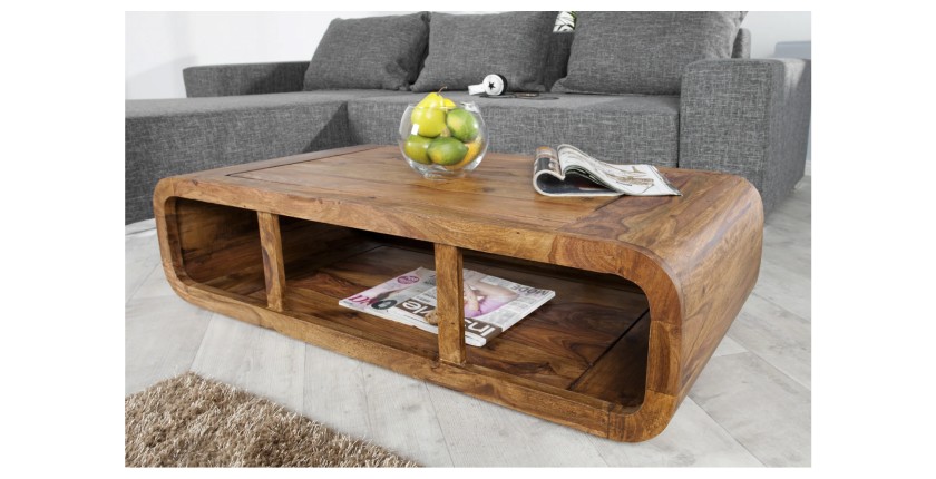 Table basse CURVIA 100cm vue de côté