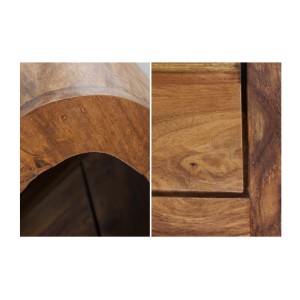 Zoom sur les détails de la table basse CURVIA 100cm