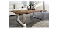 Table basse RAFTA 110cm en bois mise en situation