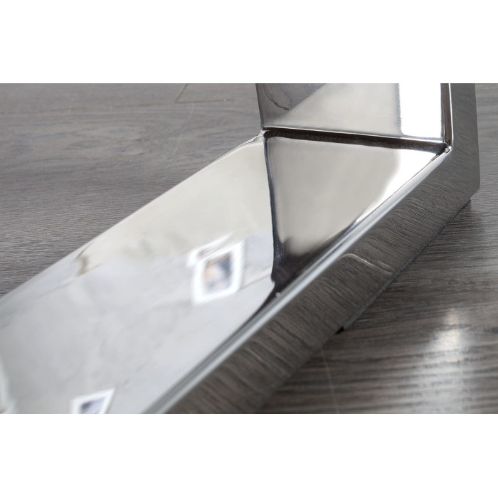 Salontafel RAFTA 110 cm van gerecycled teakhout - Industrieel ontwerp met metalen U-poten