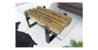 Table basse RAFTA 130cm vue de haut