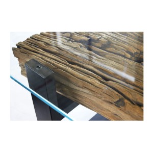 Zoom sur le plateau de la table basse RAFTA 130cm