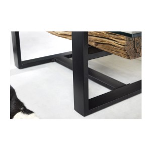 Zoom sur les pieds de la table basse RAFTA 130cm