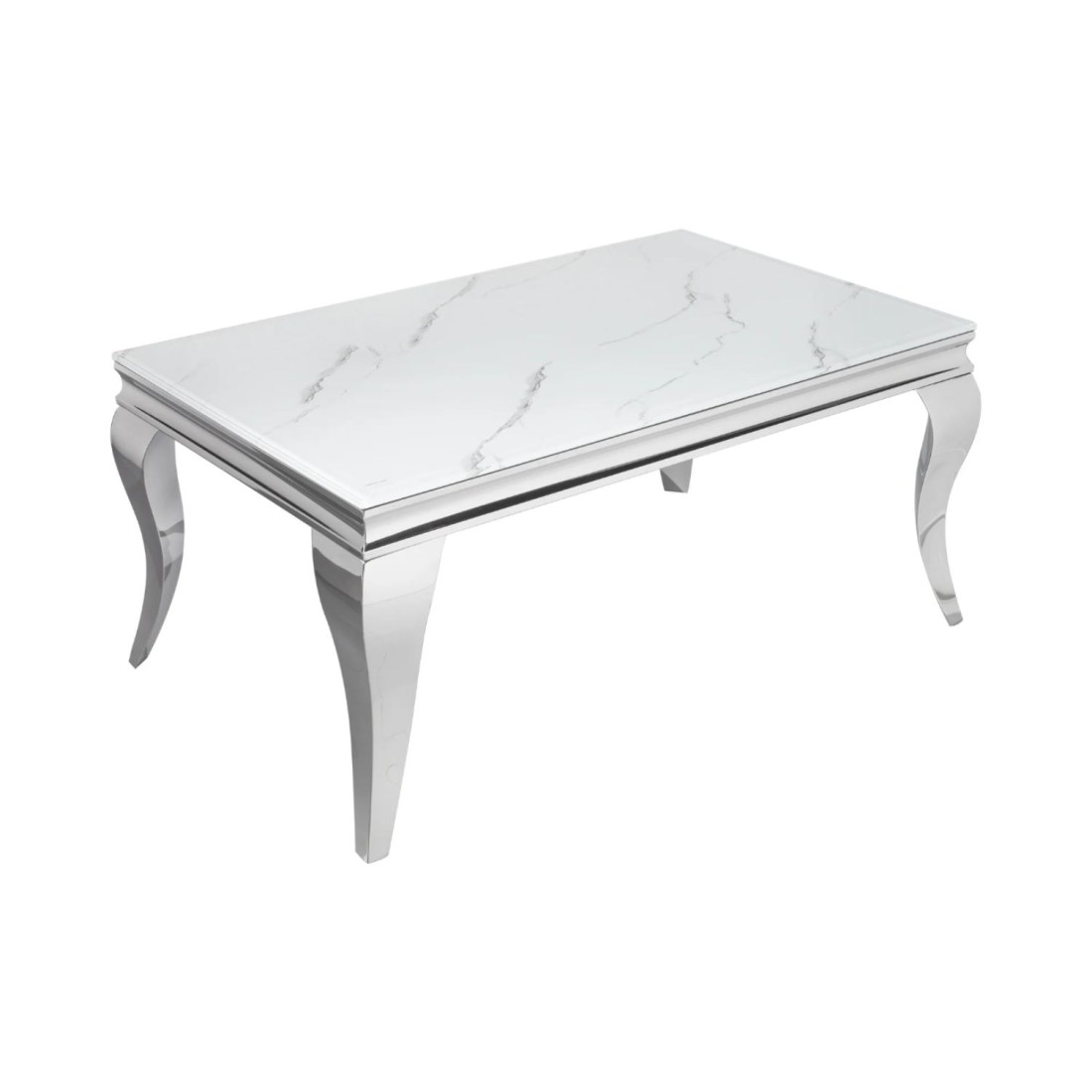 Table basse VELENA avec plateau effet marbre blanc