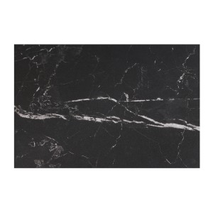 Zoom sur l'effet marbre de la table basse VELENA avec plateau effet marbre noir