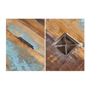 Zoom sur les détails de la table basse PATCHWOOD 70cm