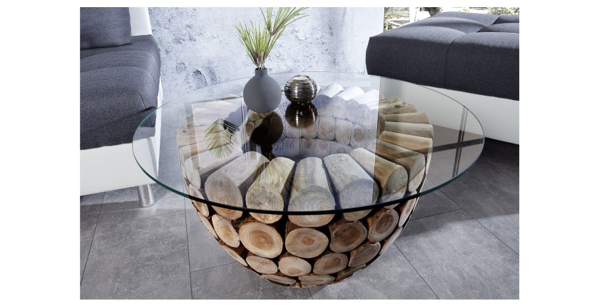 Table basse ARBOREA ronde 70cm mise en situation