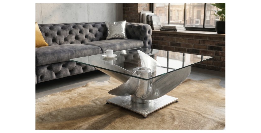 Table basse ALUMIA 85cm vue de face