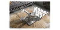 Table basse ALUMIA 85cm vue de haut