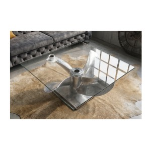 Table basse ALUMIA 85cm vue de haut