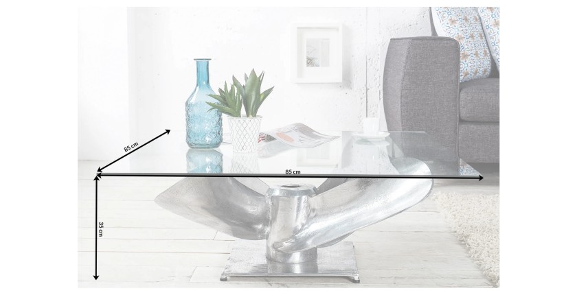 Table basse ALUMIA 85cm dimensions