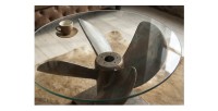 Table basse ALUMIA 70cm vue de haut