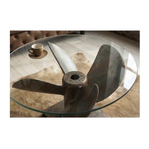 Table basse ALUMIA 70cm vue de haut