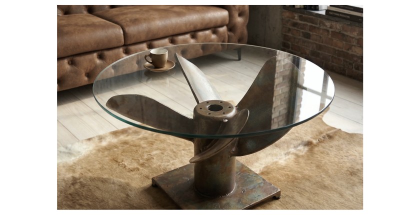 Table basse ALUMIA 70cm vue de face