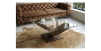 Table basse ALUMIA 85cm bronze mise en situation