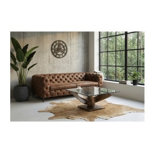 Table basse ALUMIA 85cm bronze vue éloignée