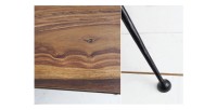 Zoom sur les détails de la table basse RETROVA 100cm