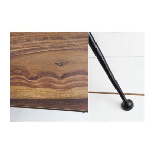 Zoom sur les détails de la table basse RETROVA 100cm