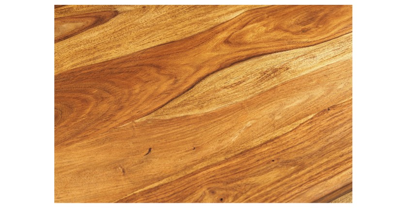 Zoom sur les détails du plateau de la table basse RETROVA 90cm