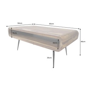 Table basse RETROVA 90cm dimensions
