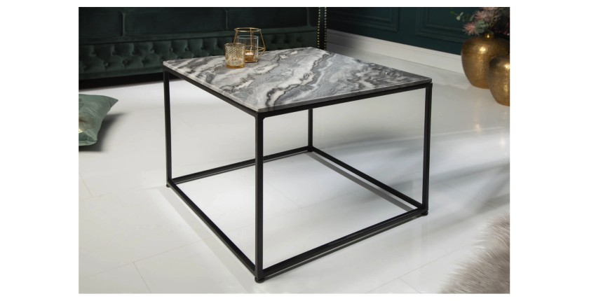 Table basse VORTEX grise mise en situation