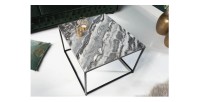 Table basse VORTEX grise vue de haut