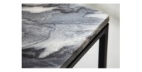 Zoom sur la tranche du plateau de la table basse VORTEX grise